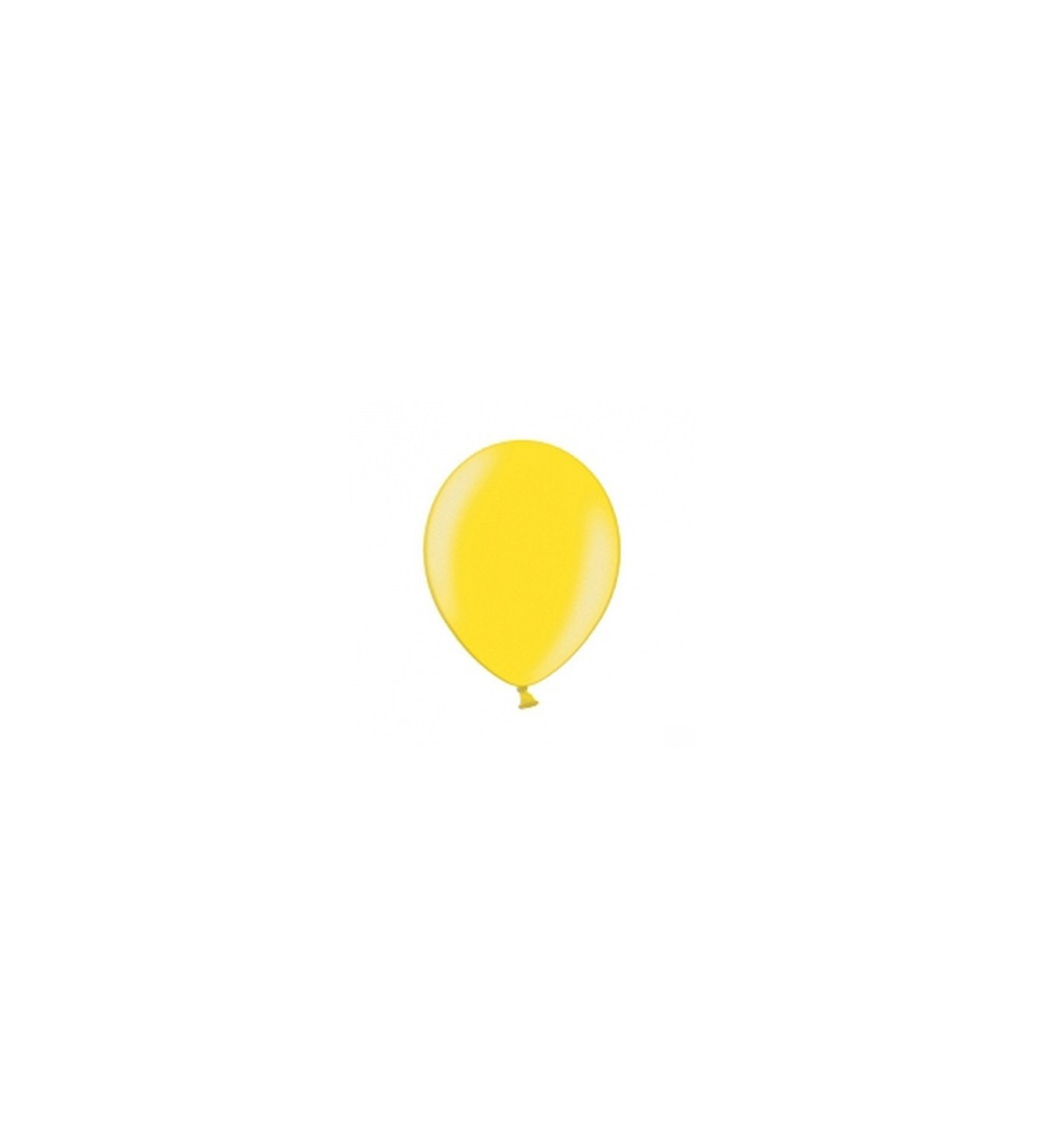 Žlutý metalický balónek - 100 ks