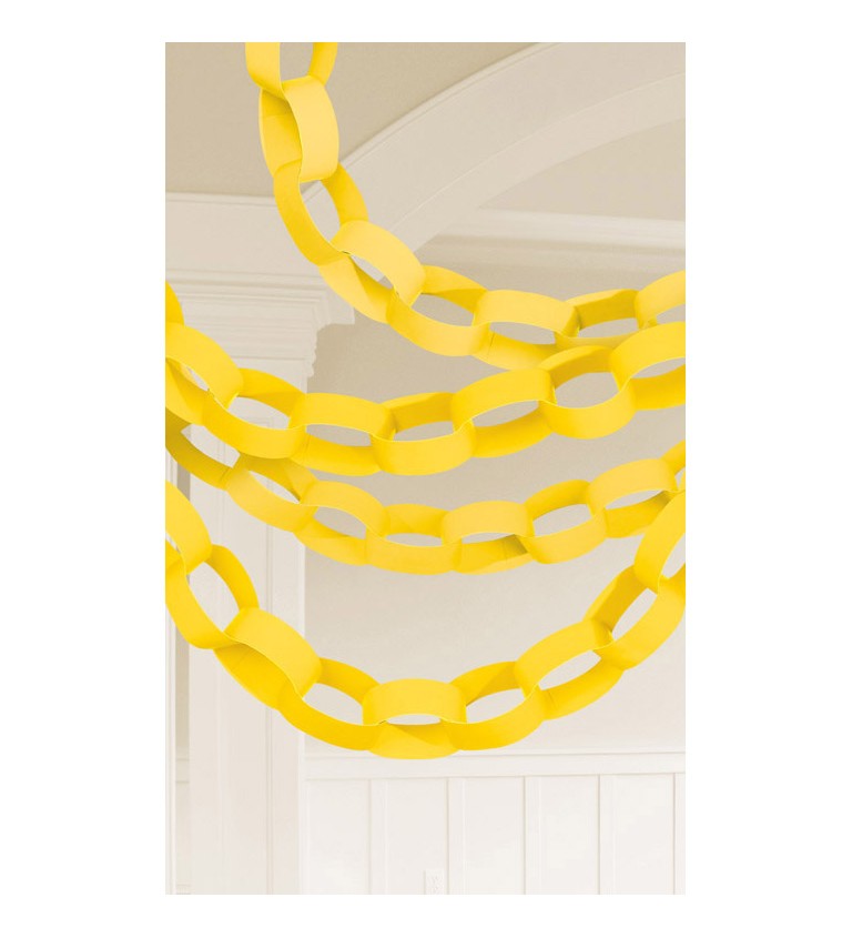 Girlanda - žluté kroužky